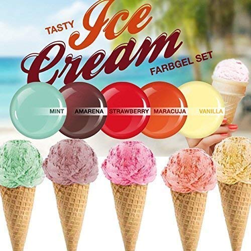 Tasty ICE CREAM Farbgel Set 5 x 5ml - EuBeCos
