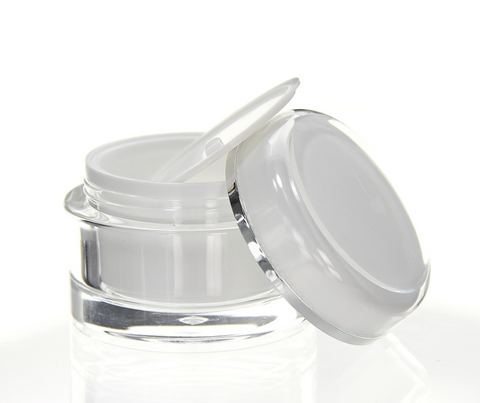 Acrylic Designer Jar AURORA WHITE 30 ml - 3 pcs/pack