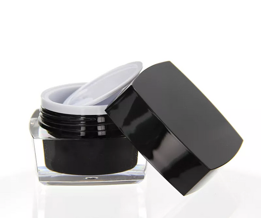 Acrylic Designer Jar LUX BLACK 5 ml - 3 pcs/pack