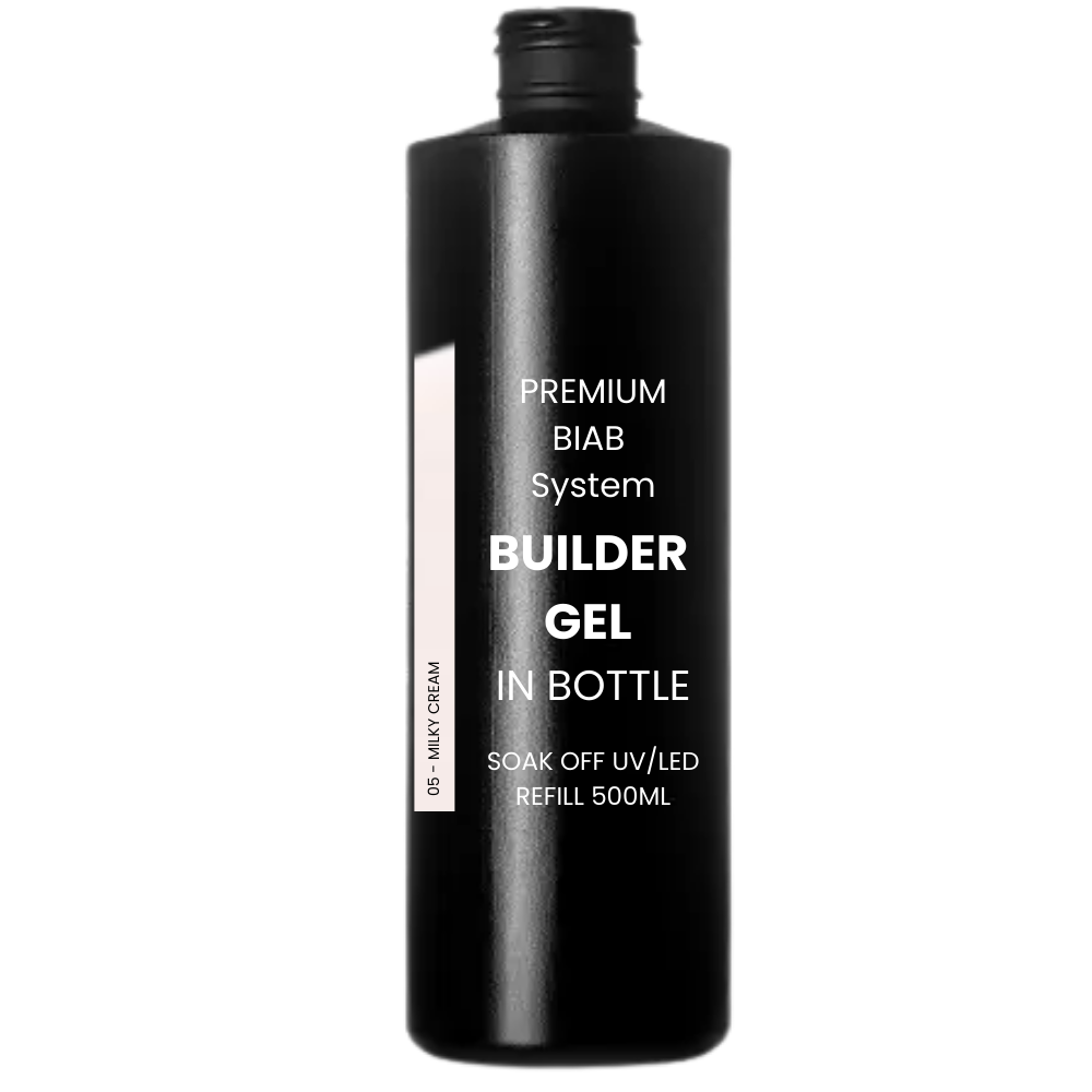 Premium BUILDER GEL IN BOTTLE extra strong - 05 Milky Cream 500ml REFILL
