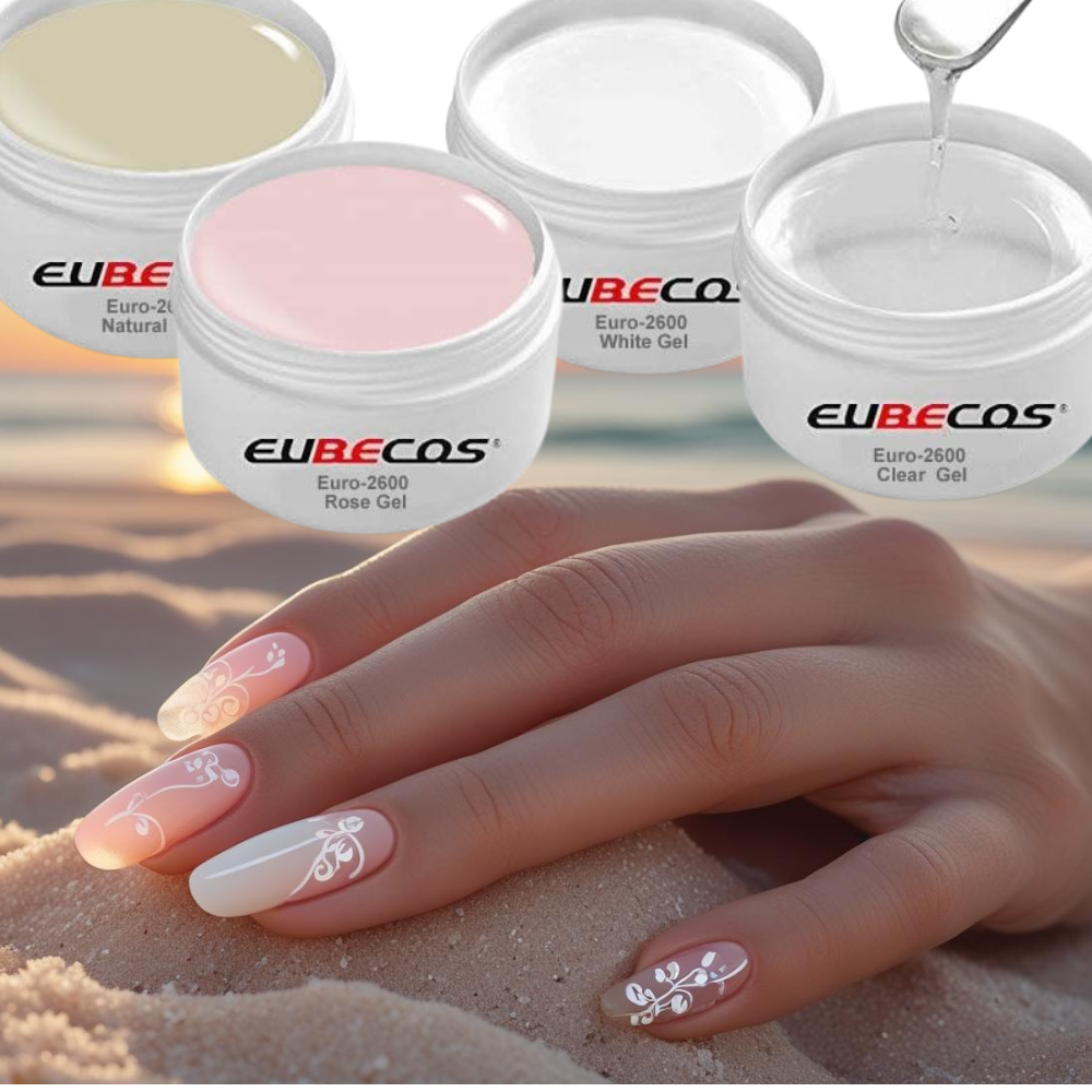 BUNDLE Gel Euro-2600 4x30ml klar, rosa, weiss, natural