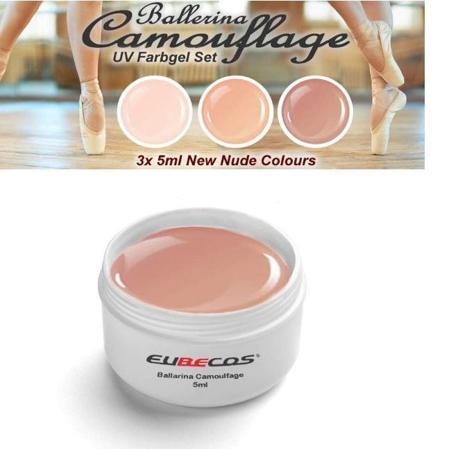 BALLERINA Camouflage Farbgel Set 3x 5ml