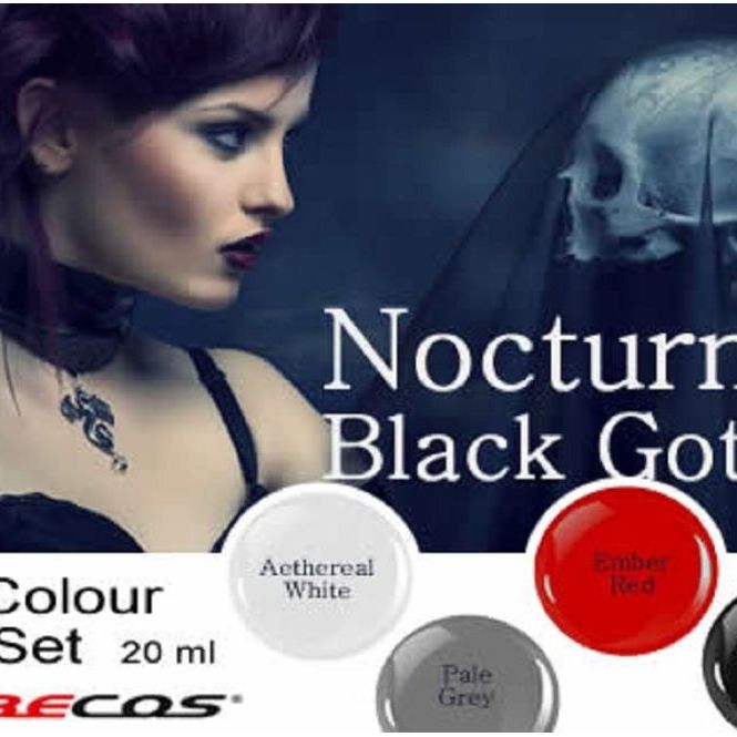 Nocturnal Black Gothic – UV color gel set 4 x 5 ml