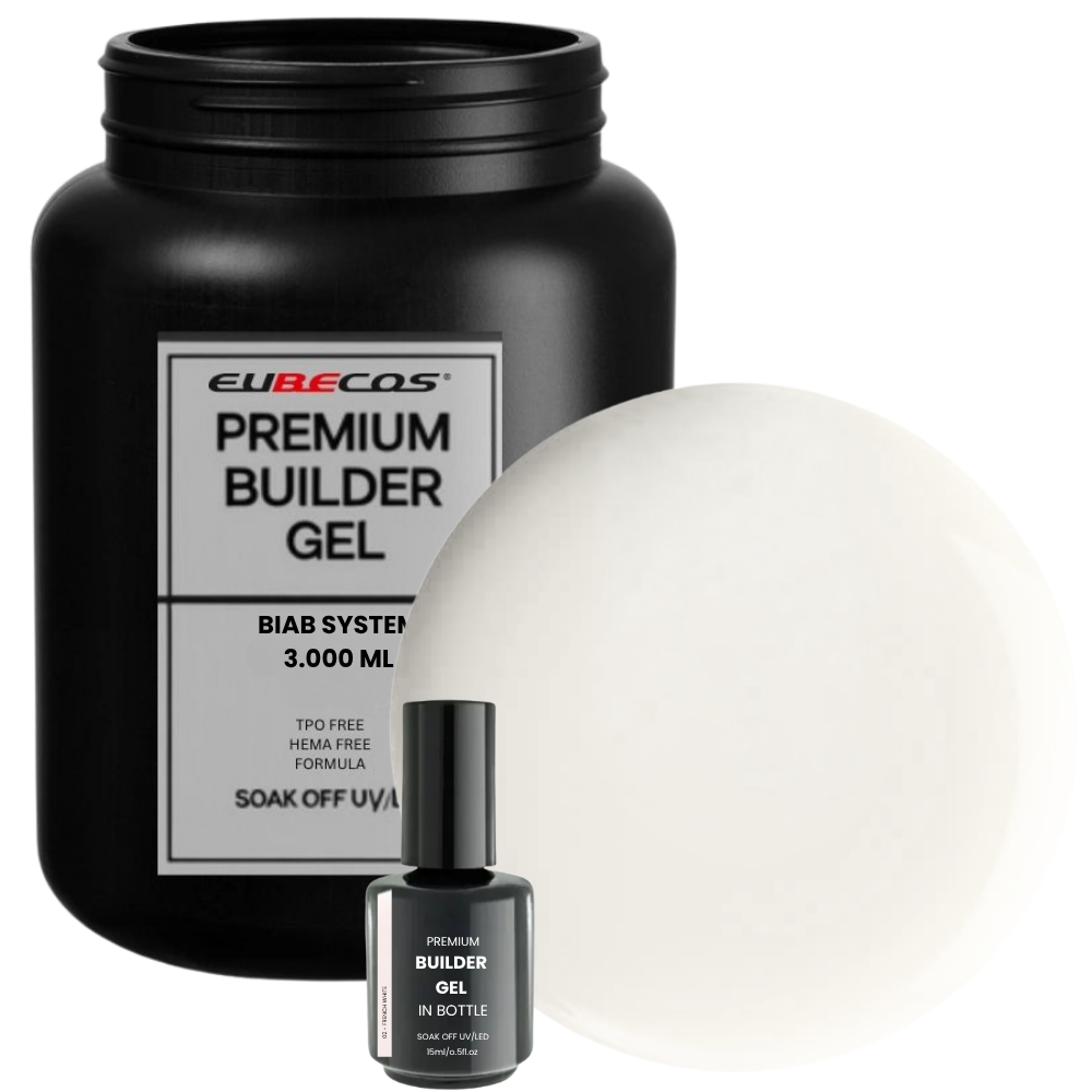 Premium BUILDER GEL IN BOTTLE extra strong  - 02 French White 3000ml