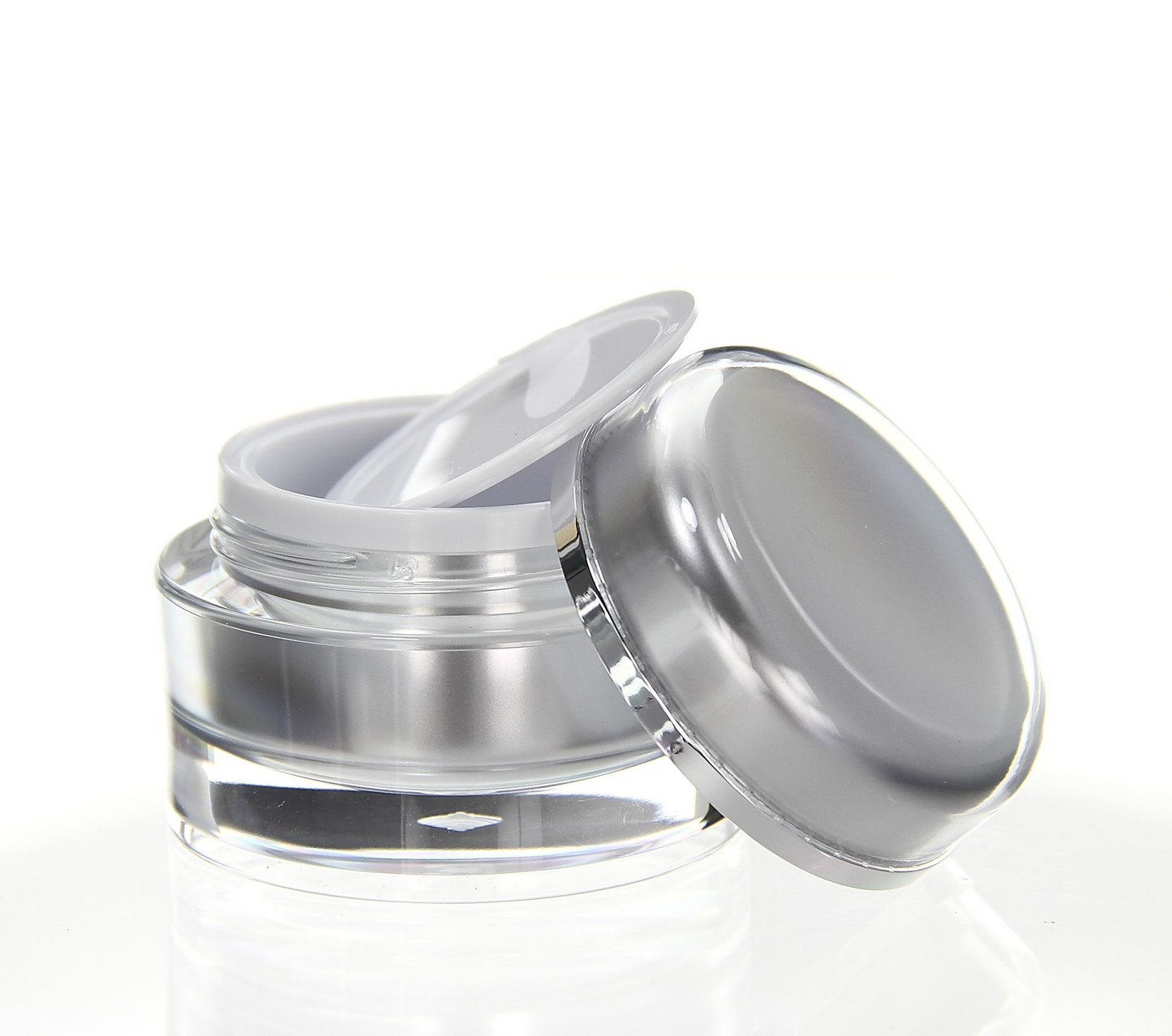 Acryl Designer Tiegel AURORA SILBER 30 ml - 3 Stck/ Pack