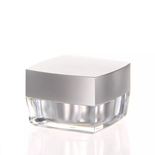 Acryl Designer Tiegel LUX SILBER 50 ml - 3 Stck/ Pack