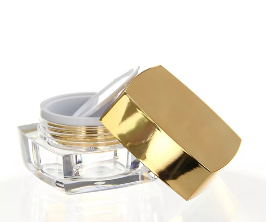 Acryl Designer Tiegel LUX GOLD 50 ml - 3 Stck/ Pack