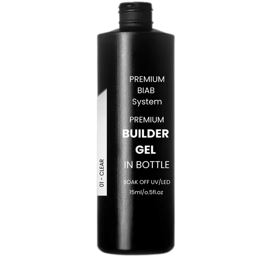 Premium BUILDER GEL IN BOTTLE extra strong  - 01 CLEAR 500ml REFILL