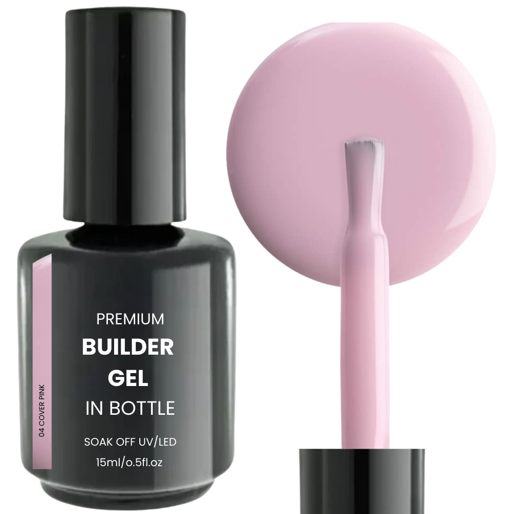 Premium BUILDER GEL IN BOTTLE extra strong  -  04 Cover Pink 15ml Flasche