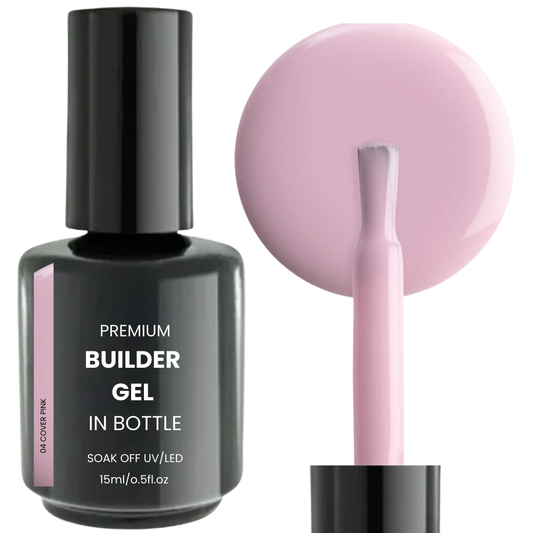 Premium BUILDER GEL IN BOTTLE extra strong  -  04 Cover Pink 15ml Flasche