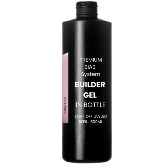 Premium BUILDER GEL IN BOTTLE extra strong  - 04 Cover Pink 500ml REFILL