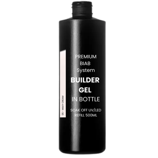 Premium BUILDER GEL IN BOTTLE extra strong  - 05 Milky Cream 500ml REFILL