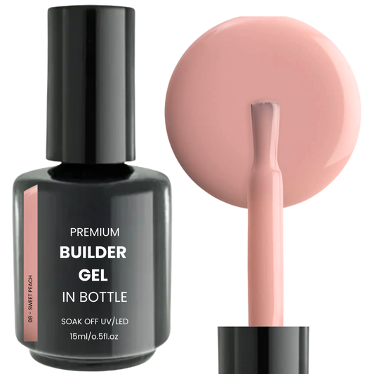 Premium BUILDER GEL IN BOTTLE extra strong  -  08 Sweet Peach 15ml Flasche