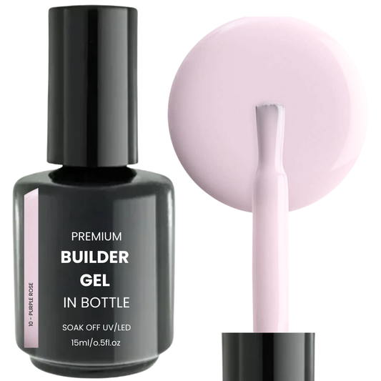 Premium BUILDER GEL IN BOTTLE extra strong  -  10 Purple Rose 15ml Flasche