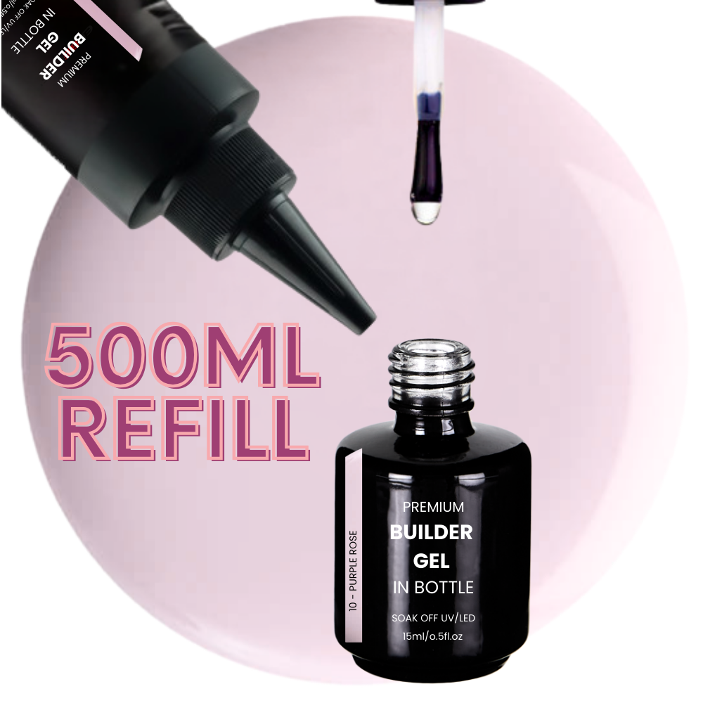 Premium BUILDER GEL IN BOTTLE extra strong  -  10 Purple Rose 15ml Flasche