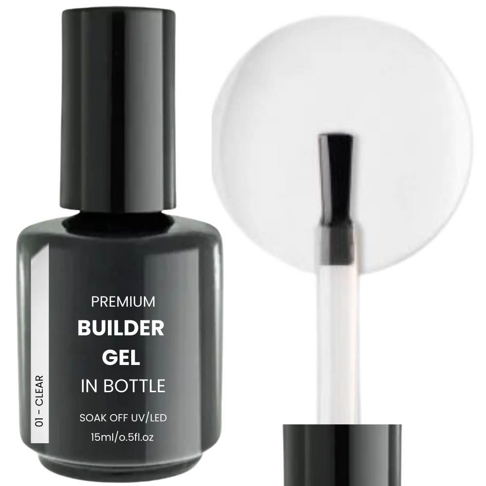 Premium BUILDER GEL IN BOTTLE extra strong  - 01 CLEAR 15ml Flasche