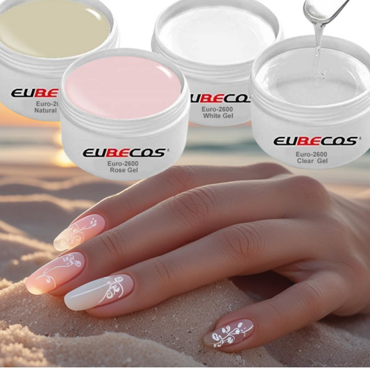 BUNDLE Gel Euro-2600 4x30ml klar, rosa, weiss, natural