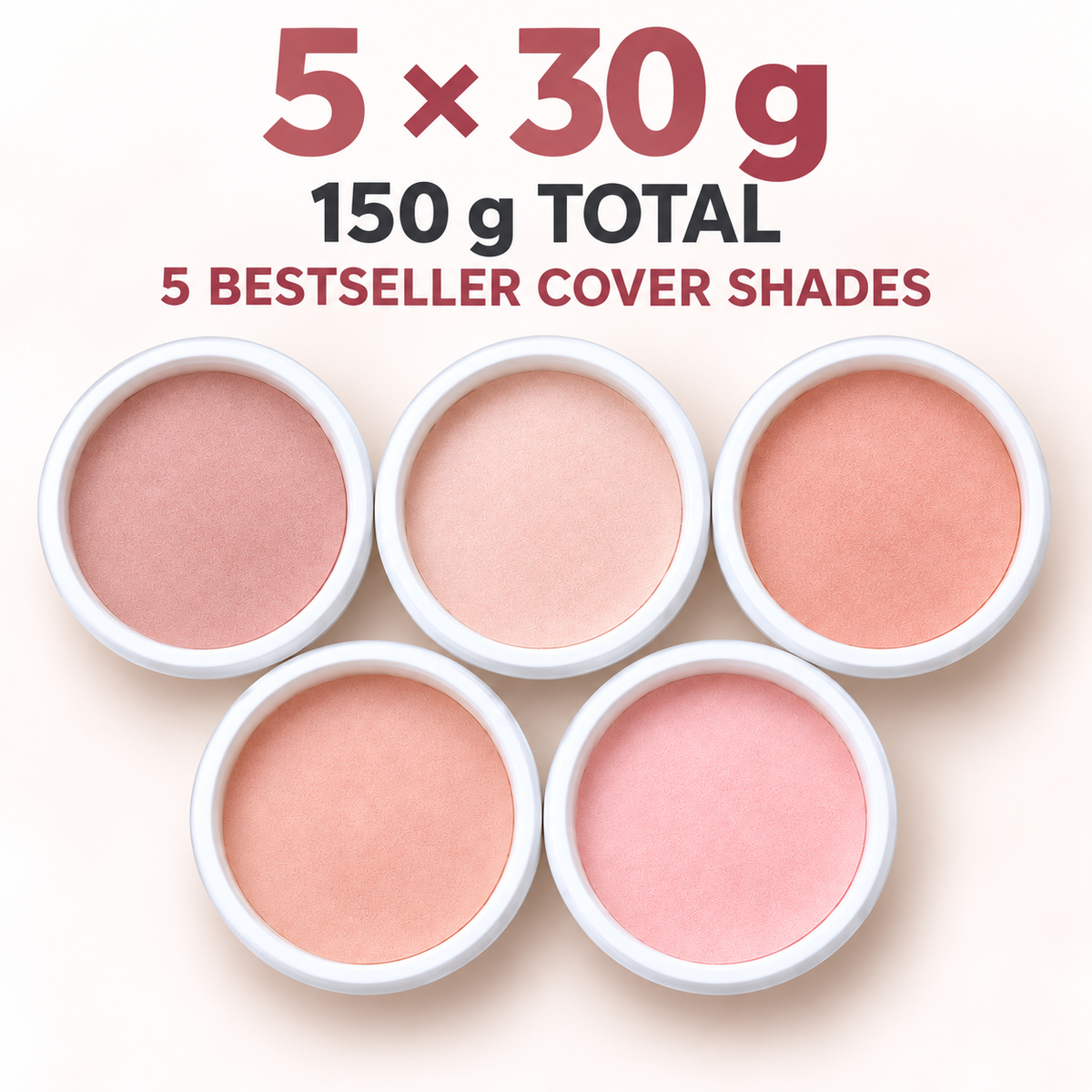 Acryl Cover Powder Set – Bestseller Cover Shades | 5 × 30 g