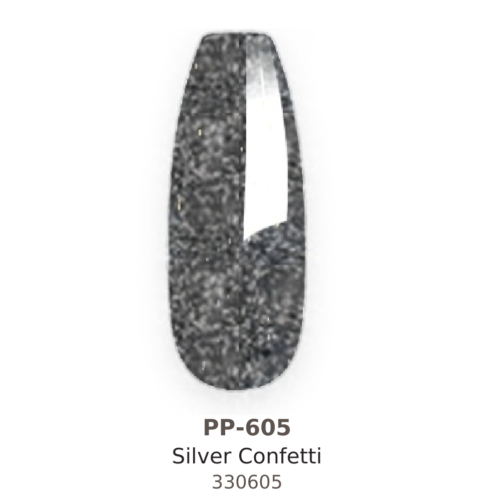 Shellac Gelpolish PP-605 - Silver Confetti