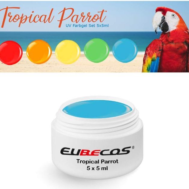 Tropical Parrot Wetlook Color Gel Set 5 x 5 ml – EuBeCos Nails ...