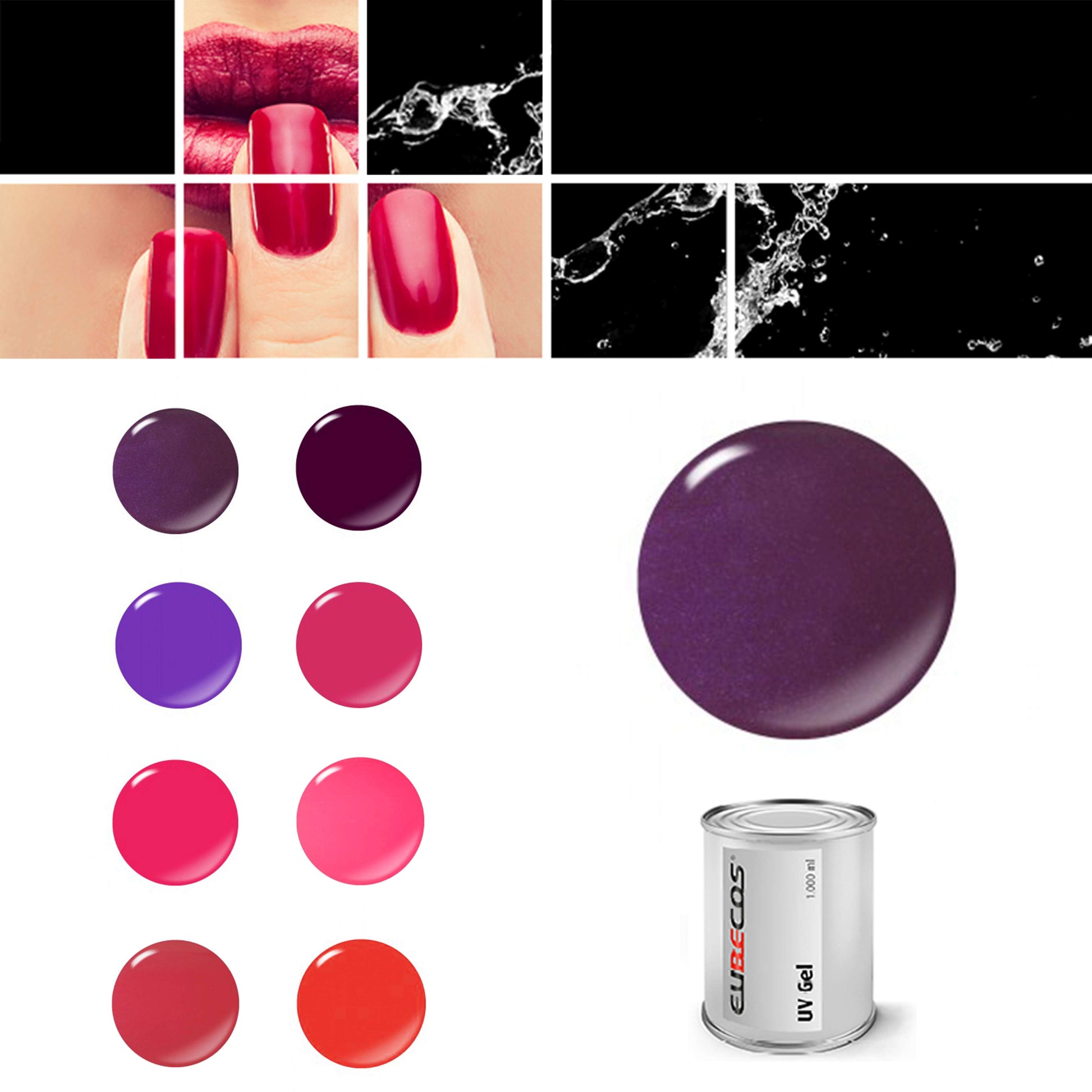 EuBeCos Pink Romance Wetlook Farbgele 1000 ml - EuBeCos