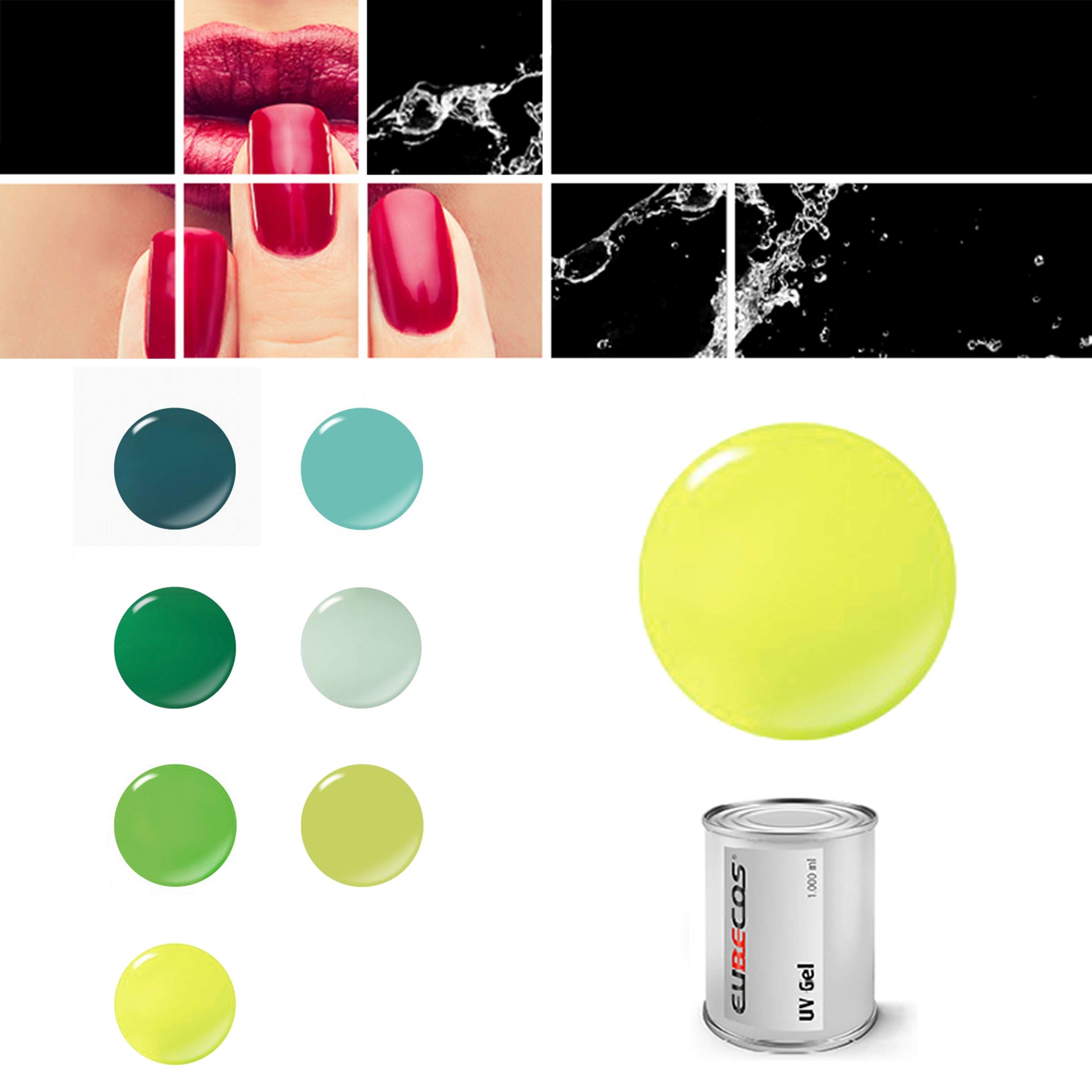 EuBeCos Green Dream Wetlook Farbgele 1000 ml - EuBeCos