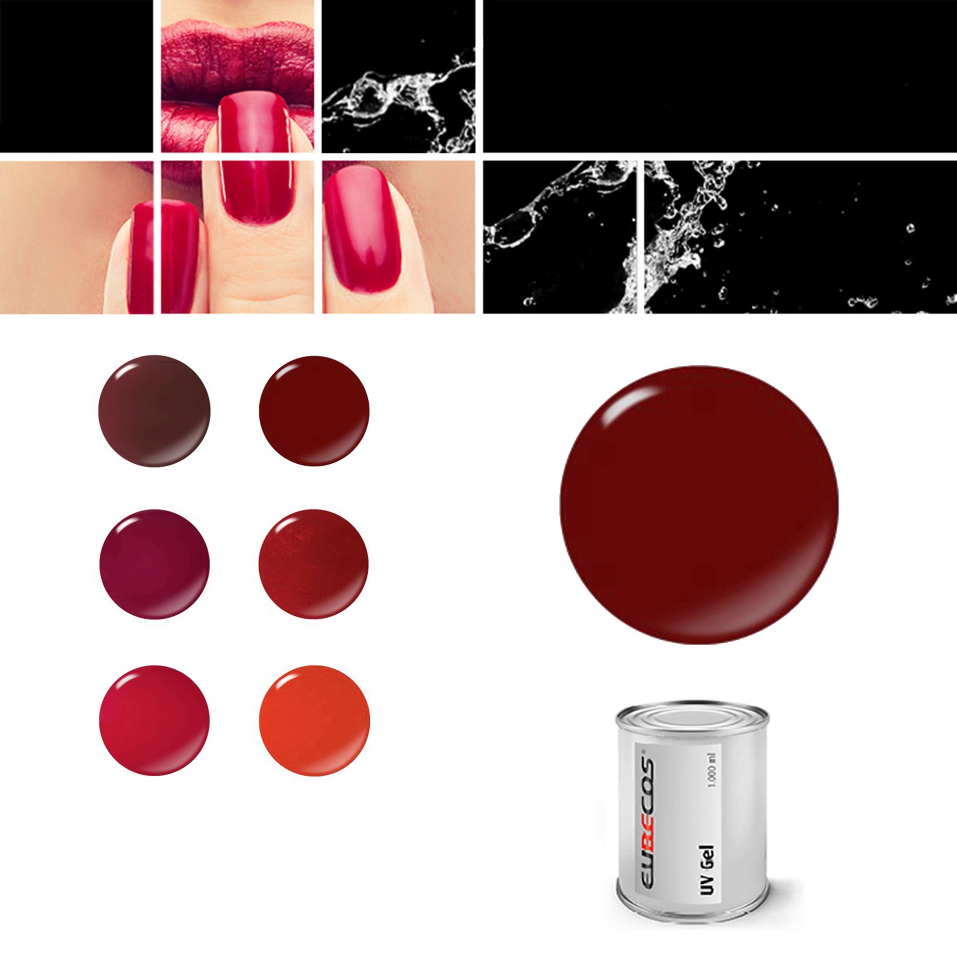 EuBeCos Red Rose Wetlook Farbgel 1000 ml - EuBeCos