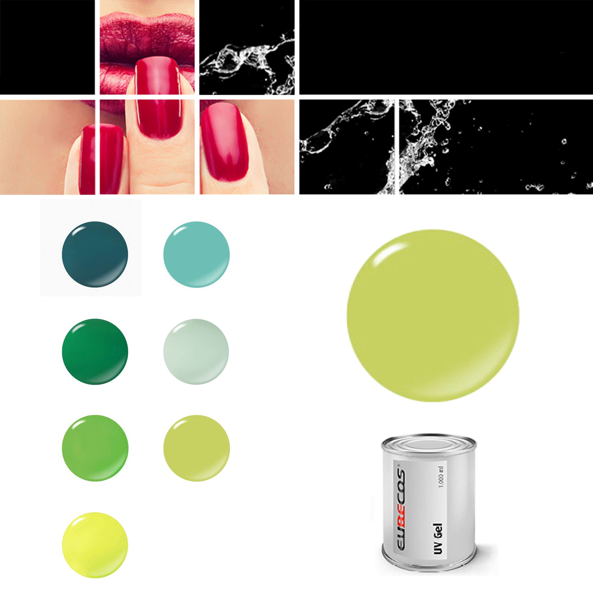 EuBeCos Green Dream Wetlook Farbgele 1000 ml - EuBeCos